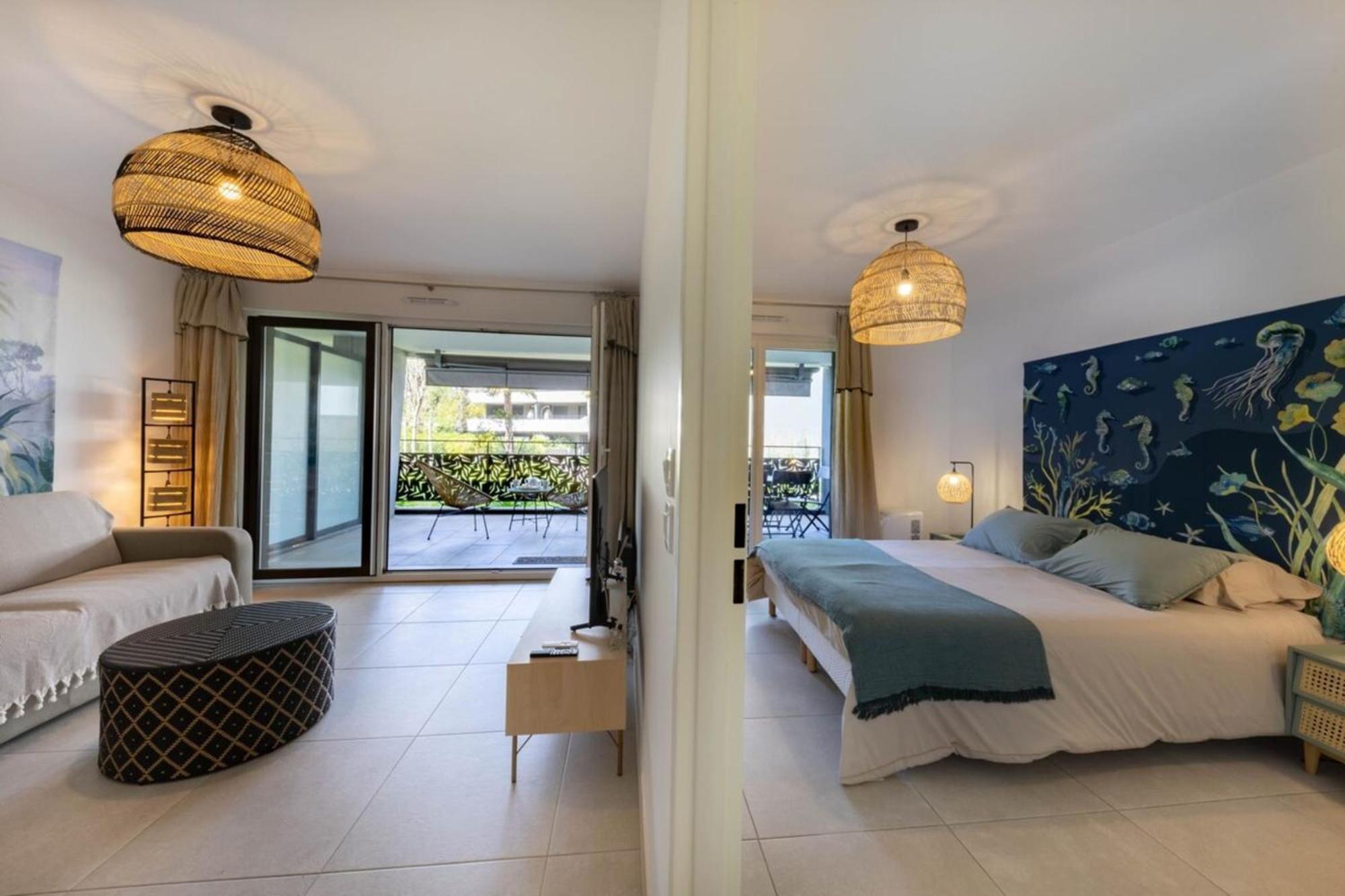 06Ah - Superb Waterfront T2 - Swimming Pool Apartment วิลล์เนิฟ-ลูเบ ภายนอก รูปภาพ